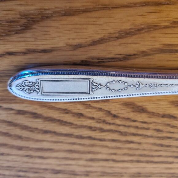 Oneida 1921 Community Grosvenor Silver-plate Solid 9.5" Dinner Knife Art Deco - Picture 11 of 15